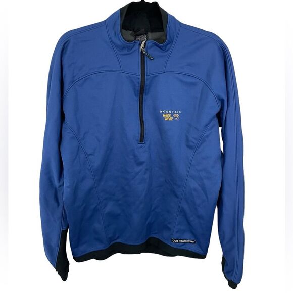 Mountain Hardwear Women’s Gore Windstopper 1/2 Zip Pullover Jacket Sz LARGE Blue - Picture 1 of 7